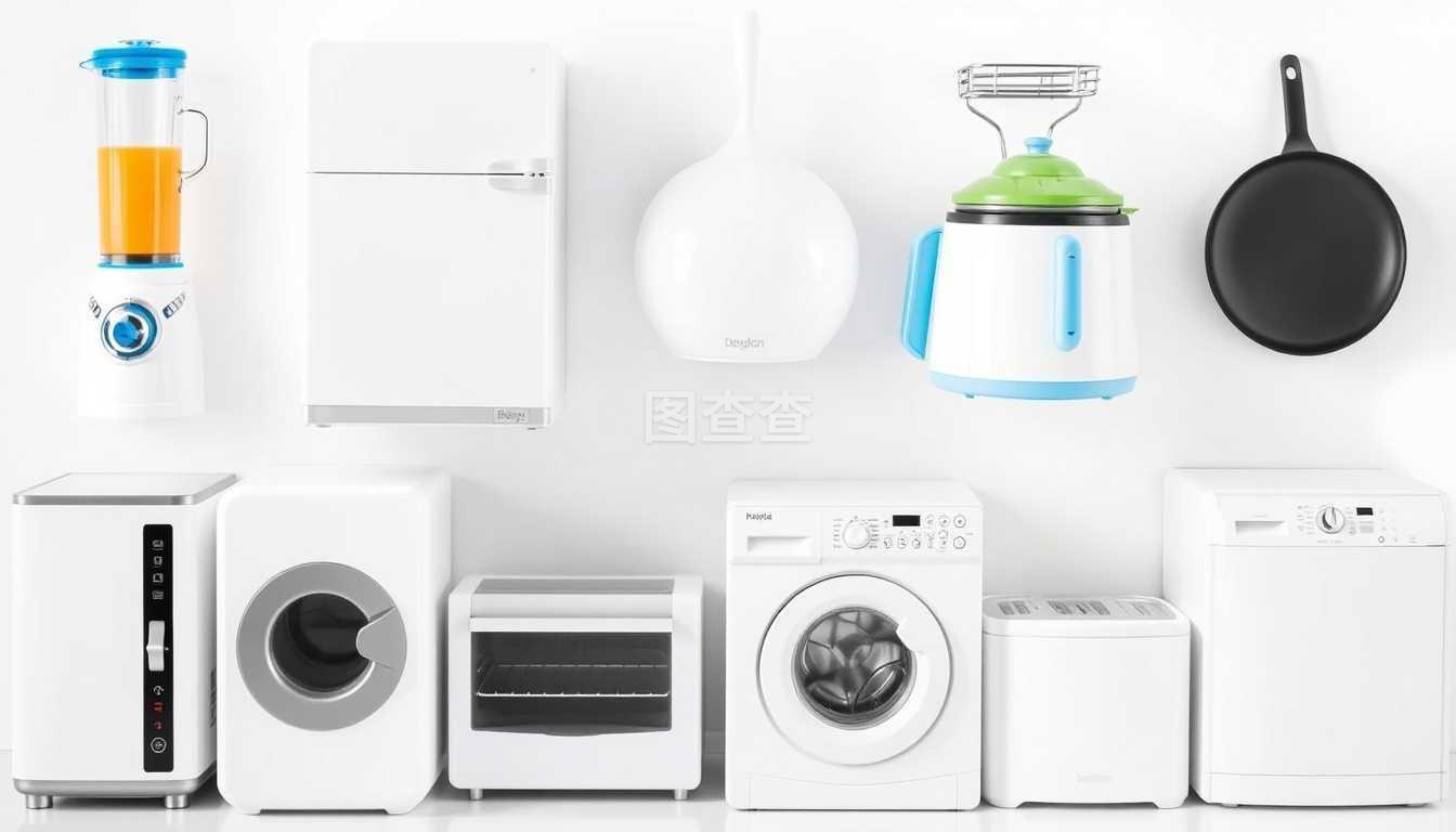 9款精美家用電器圖標矢量素材_生活百科_懶人圖庫